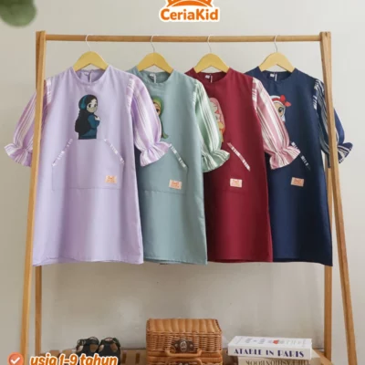 Ceriakid-Gamis Anak Perempuan Muslim Gambar Hijab Lucu-cover