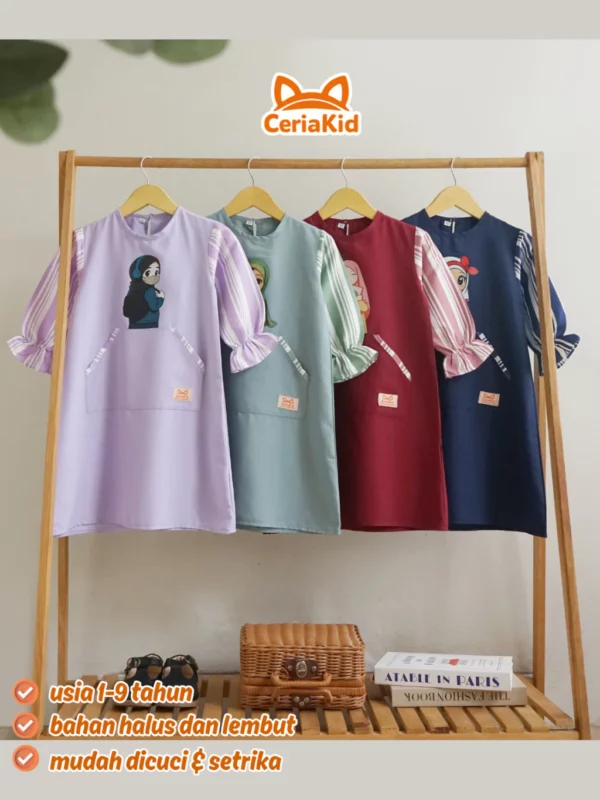 Ceriakid-Gamis Anak Perempuan Muslim Gambar Hijab Lucu-cover