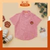 Ceriakid Kemeja Anak Laki laki Couple Motif Salur Seoul Merah