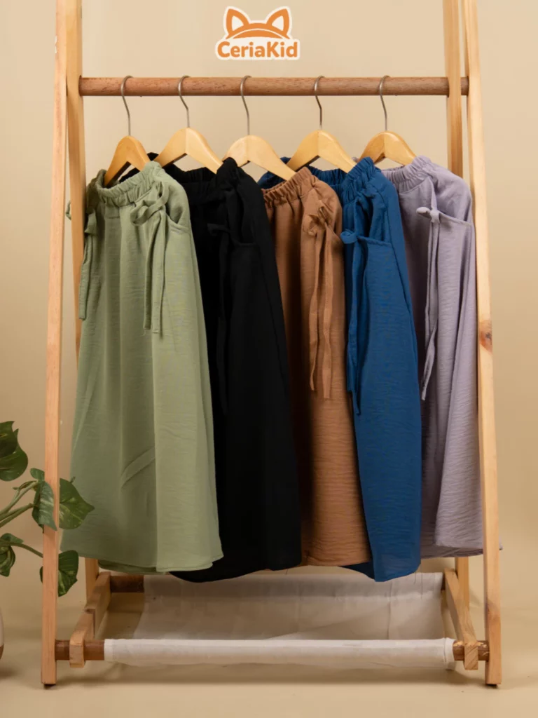 Ceriakid Rok Anak Perempuan Panjang Muslimah Bahan Crinkle Airflow-cover